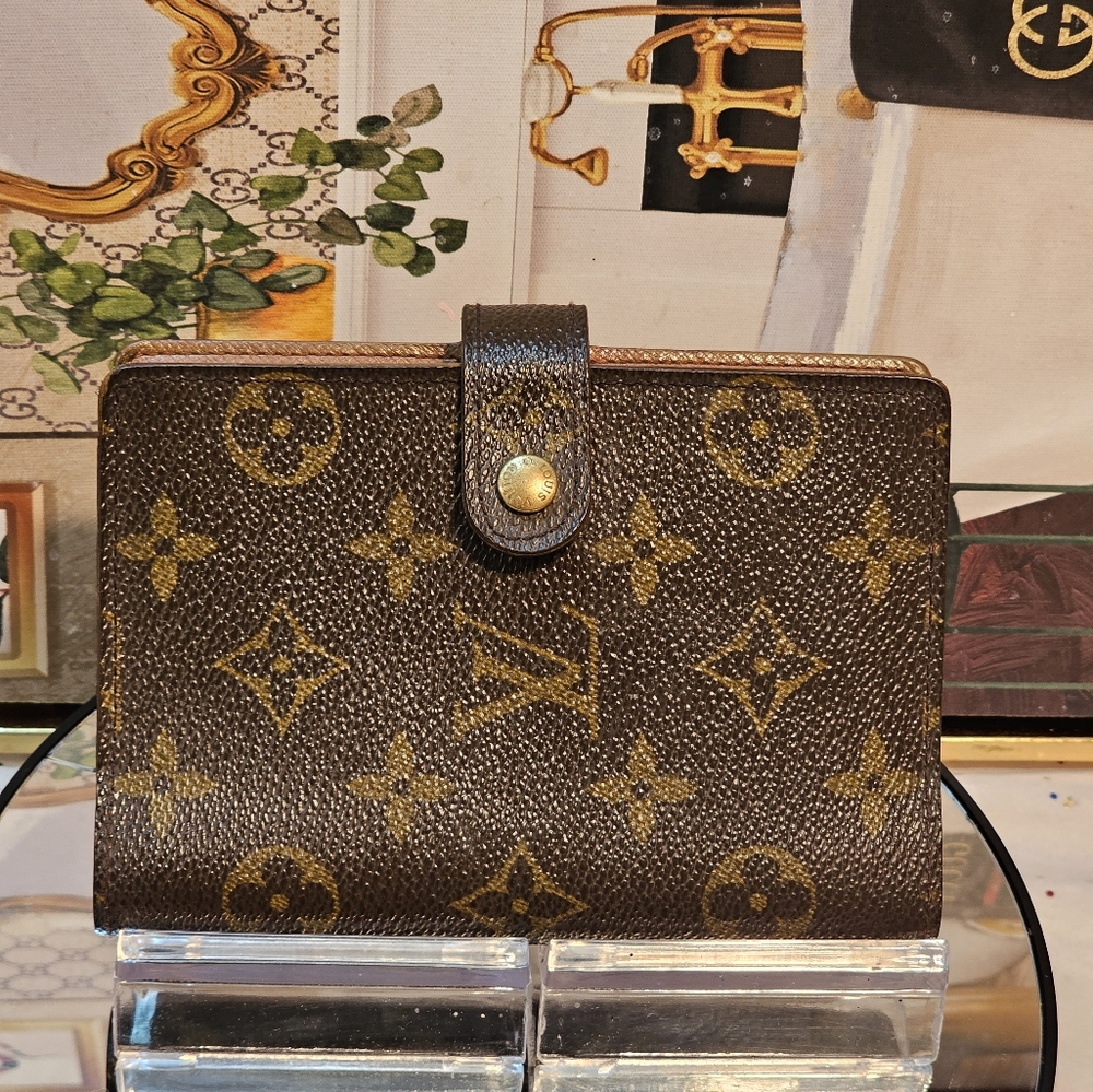 Louis Vuitton  Monogram Agenda Gold and Brown Wallet with COA